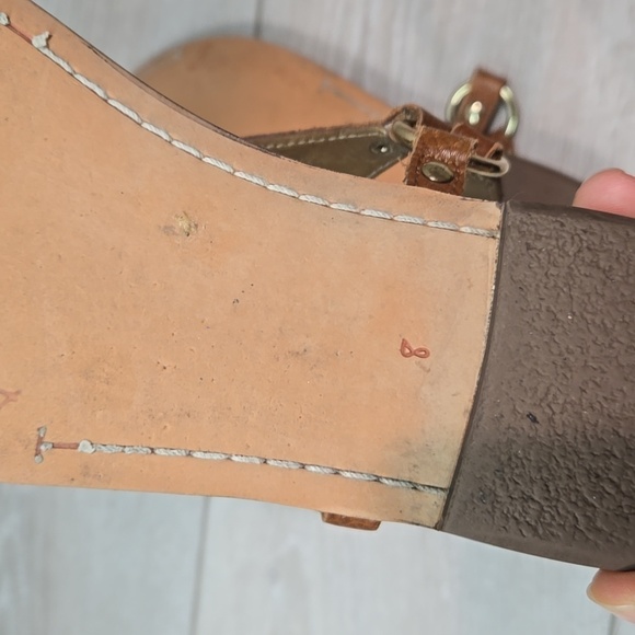 Sam Edelman Womens Greta T strap Leather Sandals Flats shoes sz 8M - Picture 9 of 12